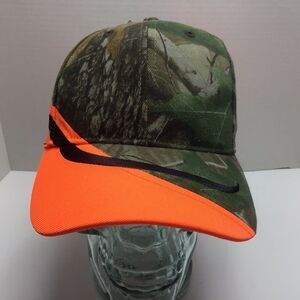 NWT Bill Jordan Realtree Hardwoods Green Blaze Orange Camo Hunting Cap